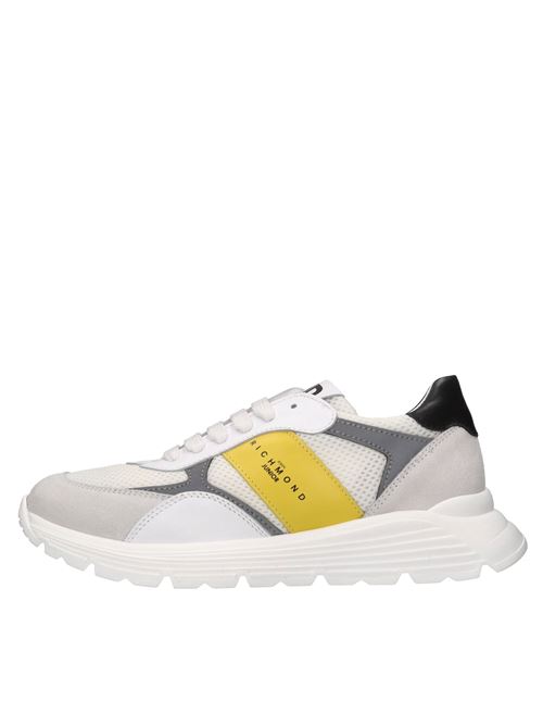 Sneakers in pelle e tessuto JOHN RICHMOND | 79919 VESUVIOBIANCO-ARGENTO-GIALLO